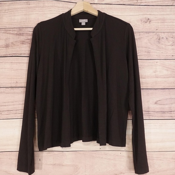 J. Jill Sweaters - J. Jill Cardigan Sweater Womens Small Brown Stretch Open Front Lightweight‎ Knit
